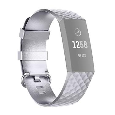 Imagem de Pulseira Classica compativel com Fitbit Charge 4 e Fitbit Charge 3 - Marca LTIMPORTS (Prata)