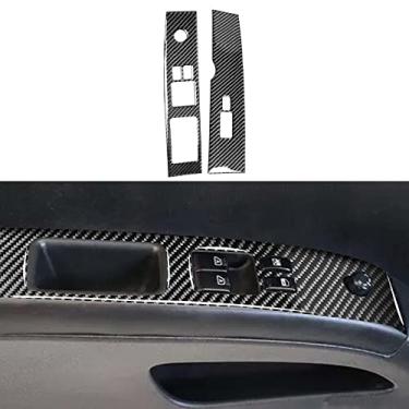 Imagem de JEZOE Interruptor de vidro de fibra de carbono painel de botões de decoração adesivo decalque tampa guarnição, para Nissan 350Z 2003-2009 Acessórios de carro