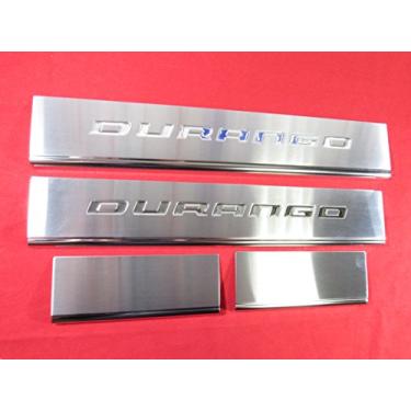 Imagem de Mopar 82212281 Protetores de soleira de porta de aço inoxidável, conjunto de quatro, logotipo Durango