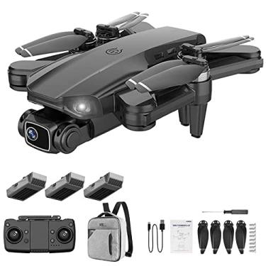 Imagem de FAITDER Drone com câmera 4k L900 Pro Full HD duas câmeras de GPS WIFI FPV Live Streaming Brushless Pro 1,2 km com mochila (3* bateria, Preto)