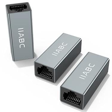 Imagem de Acoplador RJ45, acoplador Ethernet IIABC pacote com 3, acoplador em linha para adaptador extensor de cabo Ethernet Cat7/Cat6/Cat5e/Cat5 fêmea para fêmea