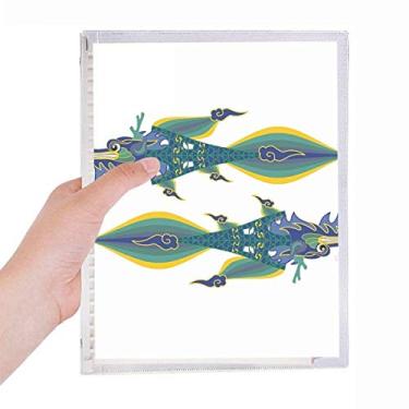 Imagem de Caderno de dragão China França Torre Eiffel China Caderno de folhas soltas recarregáveis Diário de papelaria