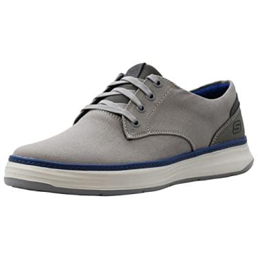 Imagem de Skechers Sapato Oxford masculino Moreno-Ederson de lona, Cinza (Gry 037), 43