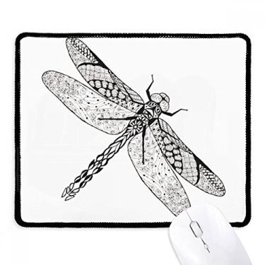 Imagem de Mousepad Dragonfly Animal Portrait Sketch Tapete de borracha para jogos