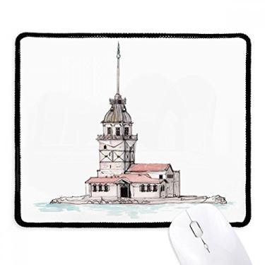 Imagem de Mousepad Maiden's Tower in Istanbul Turkey Tapete de borracha para jogos