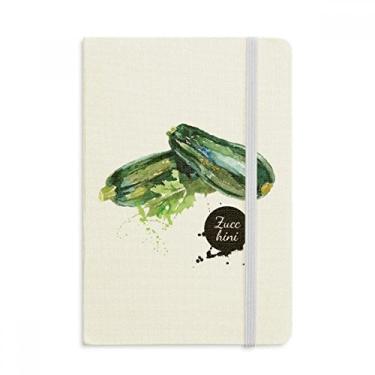 Imagem de Caderno de aquarela Zucchini vegetais, saboroso, saudável, capa dura oficial, diário clássico