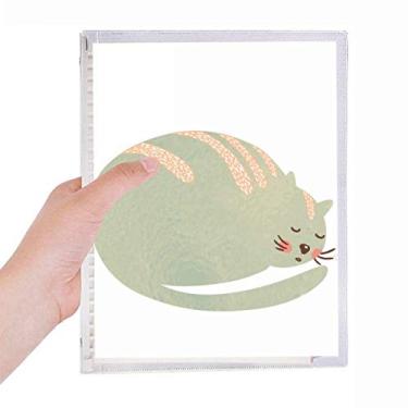 Imagem de Caderno de aquarela Sleepy Cat Animal Animal Pet Loose Leaf Diário Recarregável