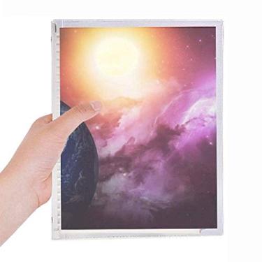 Imagem de Caderno Planeta Terra, Vermelho, Azul, Colorido, Folha, Diário Recarregável