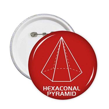Imagem de Pirâmide hexagonal, matemática, geométrico, espacial, emblema, emblema, acessórios, decoração, 5 peças