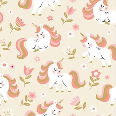 Imagem de Papel de Parede Unicórnio Floral 57x270cm