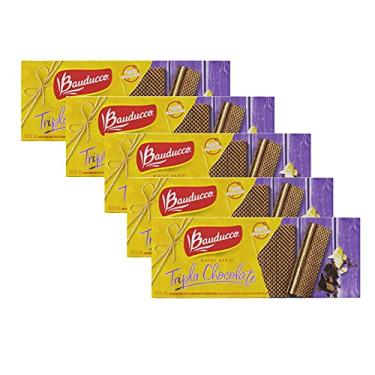 Imagem de Kit c/5 Wafers Bauducco 140g - Triplo Chocolate