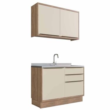 Imagem de  Cozinha Pequena Modulada Herval Ten, 100% MDF, 120 cm