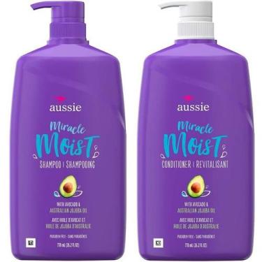 Imagem de Kit Aussie 778ml Moist Condicionador Shampoo + Duo Miracle 778ml