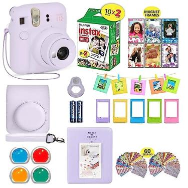 Imagem de Fujifilm Pacote de câmera Instax Mini 12 – Roxo, 20 folhas de filme, estojo de transporte, acessórios para obturador