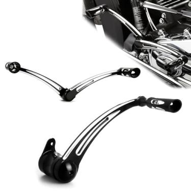 Imagem de TOPRAMETAL Para Harley Road King Alavancas de câmbio de braço de freio Deep Edge Cut flhr Electra Glide FLHT FLTR Street Glide FLHX 1997-2007