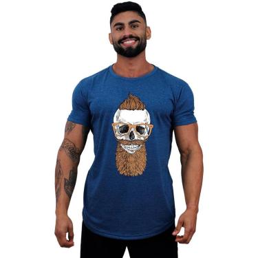 Imagem de Camiseta Longline MXD Conceito Caveira Moicano Masculina-Masculino