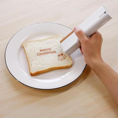 Imagem de Impressora de alimentos para biscoitos, impressora comestível portátil para alimentos, impressora de café com leite sem fio, café com leite de qualidade alimentar, impressora digital a jato