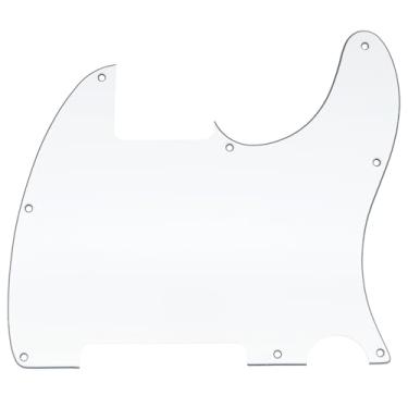 Imagem de Musiclily 8 Furos Escudo Guitarra Pickguard para Fender EUA/Mexicanao Telecaster Esquire,3 Camadas Branco