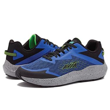 Imagem de Avia Storm Tênis de corrida masculino com malha leve e respirável, Azul médio/preto/verde claro, 8.5