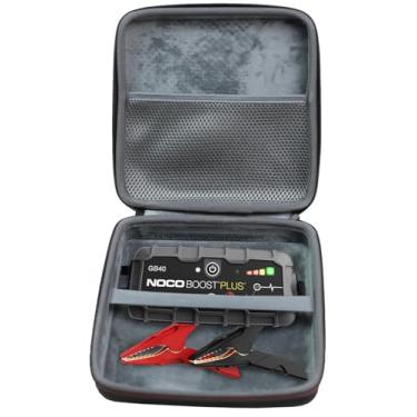 Imagem de Maoershan Capa protetora rígida de viagem compatível com NOCO GB20 GB40 bateria de carro Jump Starter Pack, bolsa de armazenamento para iniciantes, preta (apenas capa)