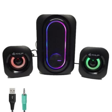Imagem de Caixa De Som Gamer 2.1 Bluetooth Usb Para Pc Computador Tv KP-RO827 - 