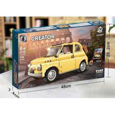 Imagem de Carro de montar modelo Fiat 500 com 960 peças - Kbox