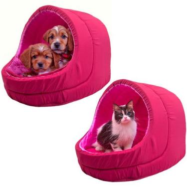 Imagem de Kit 2x Camas Pet Iglu Raça Médio para Cachorro e Gato com Almofada - S