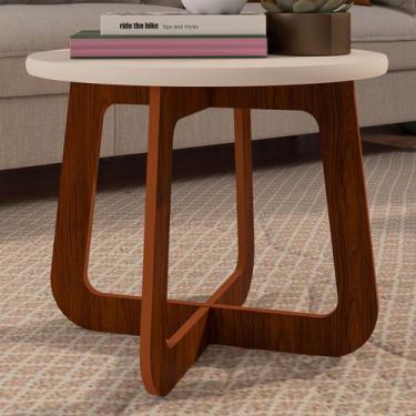 Imagem de Mesa de Centro Jasmin 100% Mdf Off White/Cedro - Artely Móveis