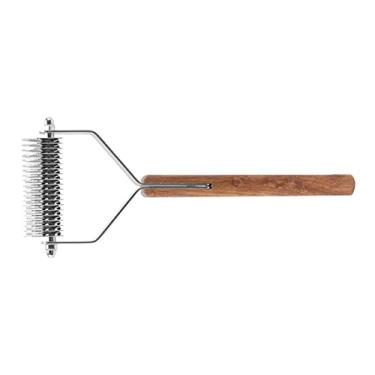 Imagem de Escova para Remoção de Pêlos para Cães, Removedor de Pelos Emaranhados de Gatos, Ancinho de Subpêlo de Dupla Face para Cães, Gatos, Pente para Desmatamento para Cães, Pente para