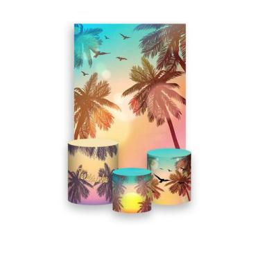 Imagem de Painel De Festa Vertical 1,50 x 2,20 + Trio De Capas Cilindro - Tardez