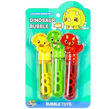 Imagem de Cartela 3 Bolhas de Sabão Dinossauro Triceratops Infantil