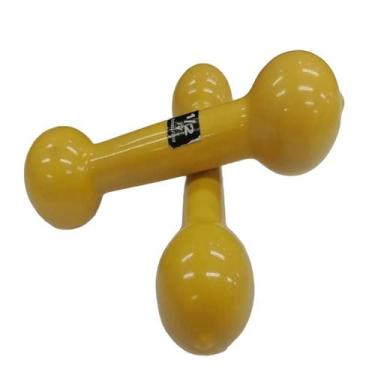 Imagem de Halter de 0,5 Kg Emborrachado - Acte, Amarelo