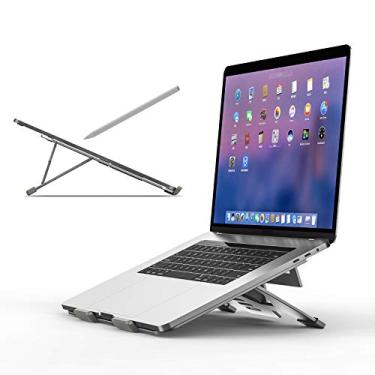 Imagem de Suporte de laptop para mesa – Suporte ajustável de alumínio para tablet, suporte de notebook portátil compatível com laptops MacBook Air Pro, Wacom, Chromebook, iPad Pro, HP, Dell, Lenovo de 10 a 17