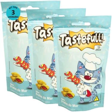 Imagem de Hana Tastefull Nuggets Para Gatos Frutos do Mar 40g Kit 3 un - Hana He