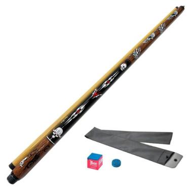 Imagem de Taco de Sinuca Desmontável Marrom Caveira Tacos Brasil