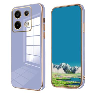 Imagem de Wousunly Capa de silicone rosa compatível com Xiaomi Poco M6 Pro, revestimento para Xiaomi Poco M6 Pro 4g, capa fina e macia à prova de choque (roxo moky)