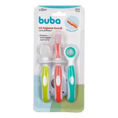 Imagem de Kit Higiene Bucal Com Protetor 3 Peças Multifunções - Buba
