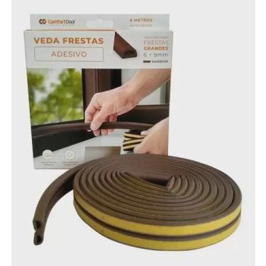 Imagem de Veda Frestas ComfortDoor 6 metros 6x9mm Porta Janela Marrom Escuro - C