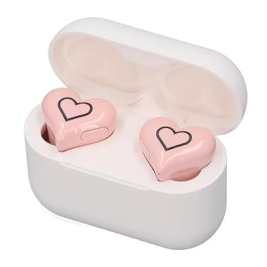 Imagem de Fones de Ouvido Sem Fio Em Formato de Coração, Fones de Ouvido Bluetooth 5.3 Bulid in Mic, até 24 Horas de Reprodução, Fones de Ouvido Intra-auriculares Com Cancelamento de Ruído