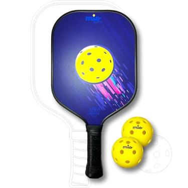 Imagem de Mio Sports Conjunto de pickleball infantil (8 a 12 anos), remo infantil aprovado pela USAPA com superfície texturizada para melhores controles e bolas menores para um ótimo ponto ideal.