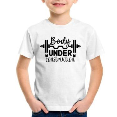 Imagem de Camiseta Infantil Body Under Construction - Foca na Moda, Branco, 8