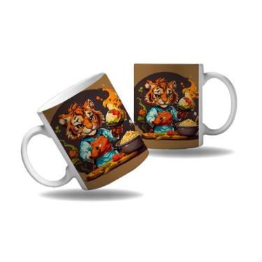 Imagem de Caneca Presente Tigre Cozinheiro Chefe Cozinha Profissão - Enjoy Shop,