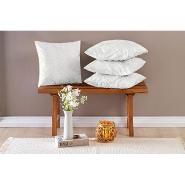 Imagem de Almofadas Decorativas Micropercal 300 Fios 4 Peças 45cm x 45cm Coleção