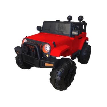 Imagem de Mini Carro Elétrico Jeep Vermelho Com Controle 12v Luz Som - Importway