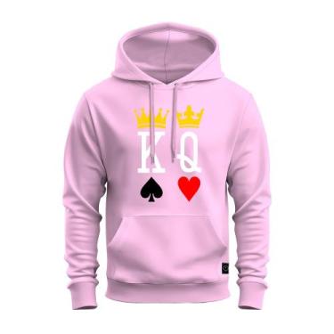 Imagem de Moletom Blusa De Frio Com Capuz Varias Cores Rei Rainha - Nexstar, Ros