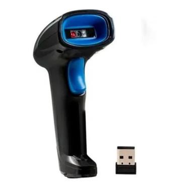 Imagem de Leitor Código De Barra Sem Fio Wireless Laser Usb - Yequin