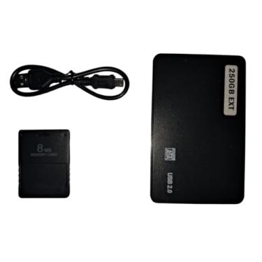 Imagem de Genérico Kit para PlayStation 2: Memory Card com OPL + HD Externo (250 GB)