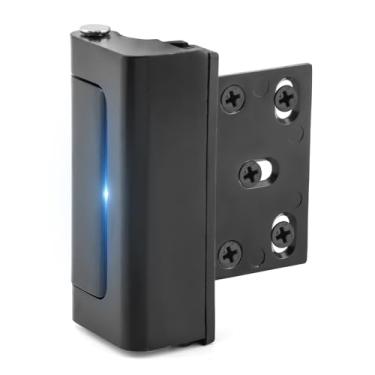 Imagem de Fechadura de porta de segurança doméstica, trava de reforço de porta para porta giratória interna, trava de segurança extra de resistência à força de 362 kg para evitar entrada não autorizada e