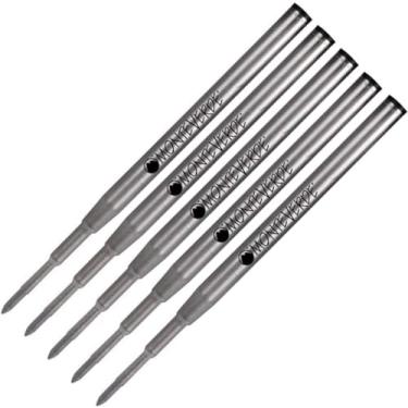 Imagem de Pacote com 5 – Canetas esferográficas Monteverde para servir em canetas esferográficas Montblanc Twist-Action, tinta gel, ponta média, Azul