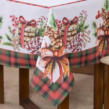 Imagem de Toalha de Mesa Retangular Natalina 3,00 x 1,50 Para 8 Lugares (Ceia de Natal, Elegância e Praticidade) (Enfeits Ntl)